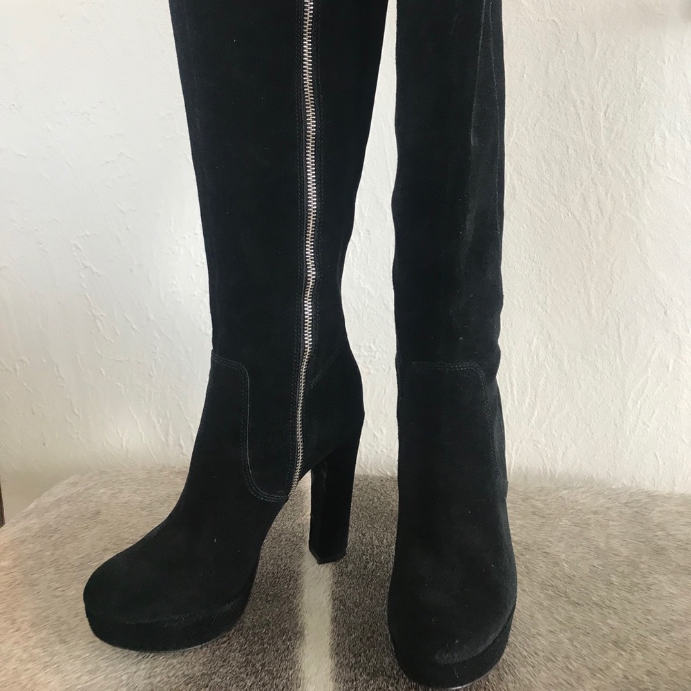 Michael Kors black suede boots